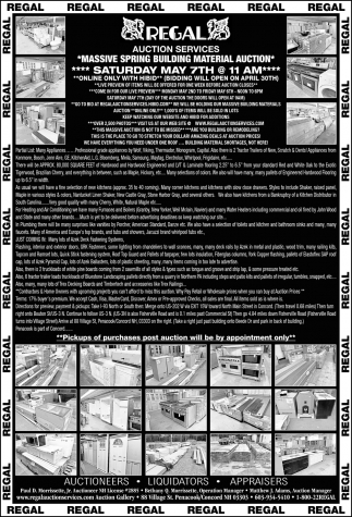 Massive Building Material Auction, Regal Auction Services, Franklin, NH