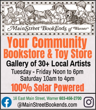 100 Solar Powered, MainStreet BookEnds, Warner, NH