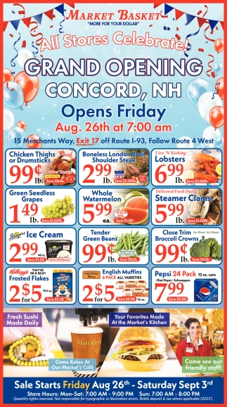 All Stores Celebrate Market Basket Concord NH   11910.widea 