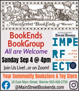 Friends Of Mainstreet BookEnds, MainStreet BookEnds, Warner, NH