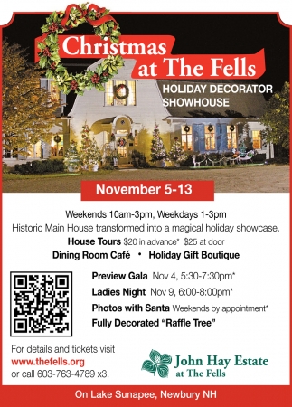 Christmas At The Fells, John Hay Estate At The Fells, Newbury, NH