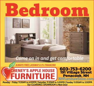 Come On in And Get Comfortable, Cheney's Apple House Furniture