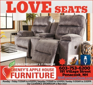 Always Free Layaway & 0 Financing, Cheney's Apple House Furniture