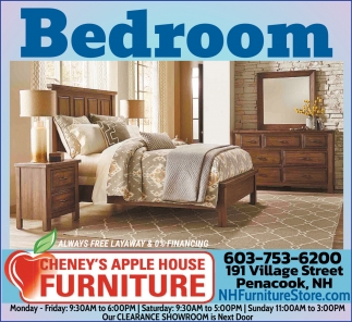 Always Free Layaway & 0 Financing, Cheney's Apple House Furniture