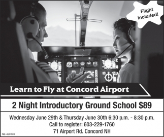 Learn To Fly , Concord Airport, Concord, NH