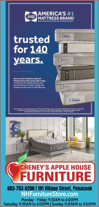 Trusted For 140 Years, Cheney's Apple House Furniture, Boscawen, NH