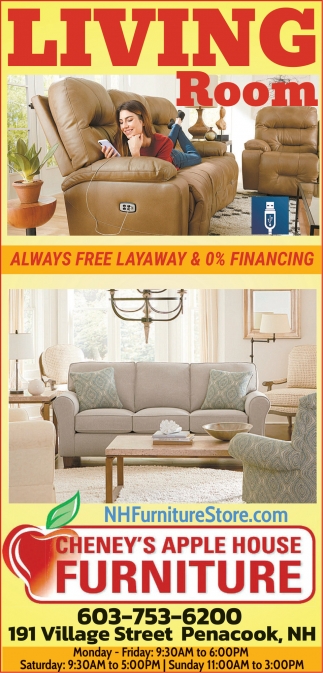 Always Free Layaway & 0 Financing, Cheney's Apple House Furniture