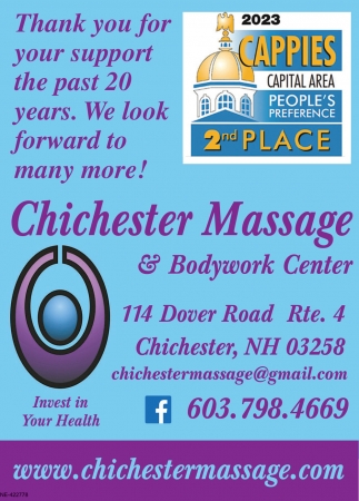 Thank You For Your Support The Past 20 Years, Chichester Massage