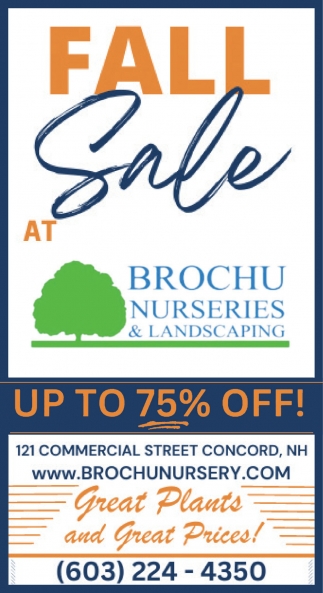 Fall Sale, Brochu Nurseries & Landscaping, Concord, NH