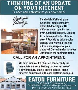 Thinking Of An Update On Your Kitchen?, Eaton Furniture, Hillsboro, NH