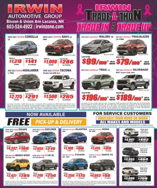 Trade In & Trade Up, Irwin Automotive Group, Laconia, NH