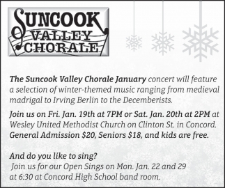 Do You Like To Sing?, Suncook Valley Chorale, Concord, NH