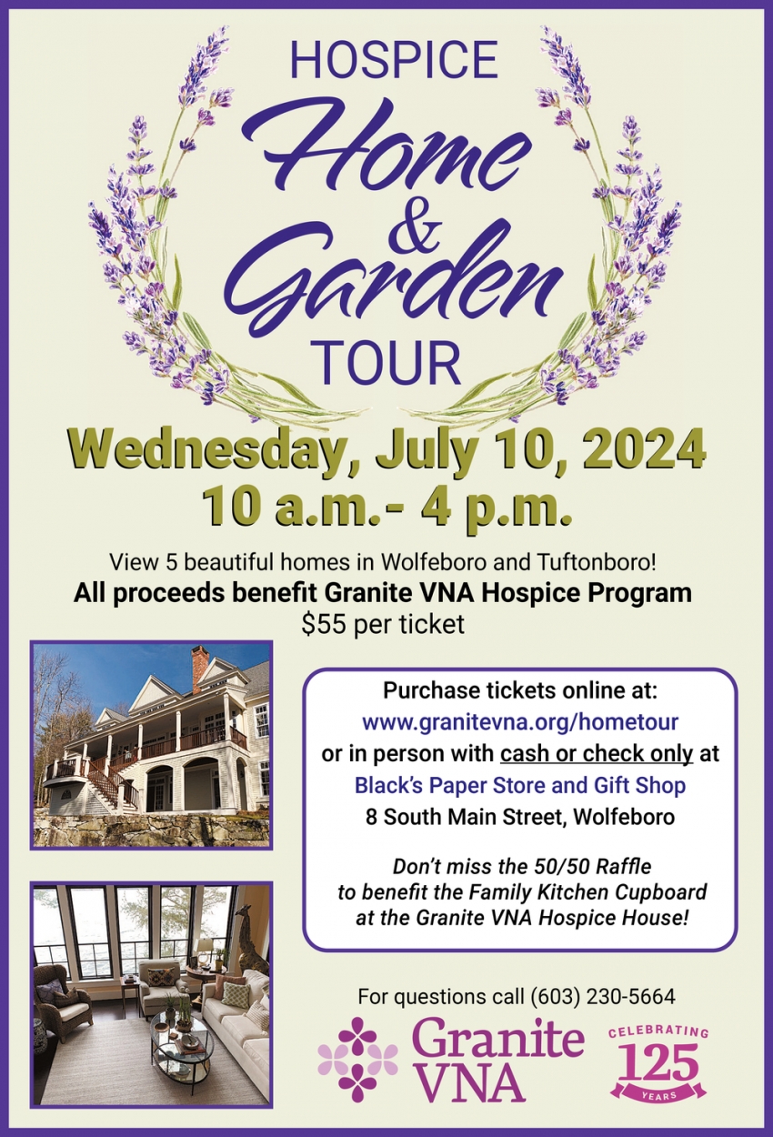 Hospice Home & Garden Tour, Granite VNA, Concord, NH