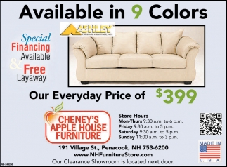 Available In 9 Colors Cheney S Apple House Furniture Concord Nh