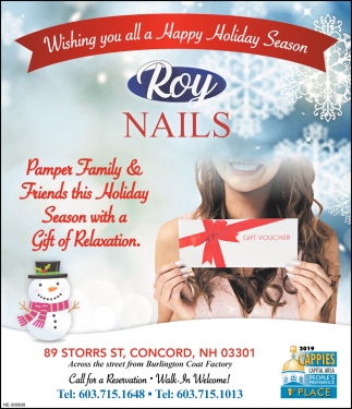 Wishing You All A Happy Holiday Season Roy Nails Concord Nh